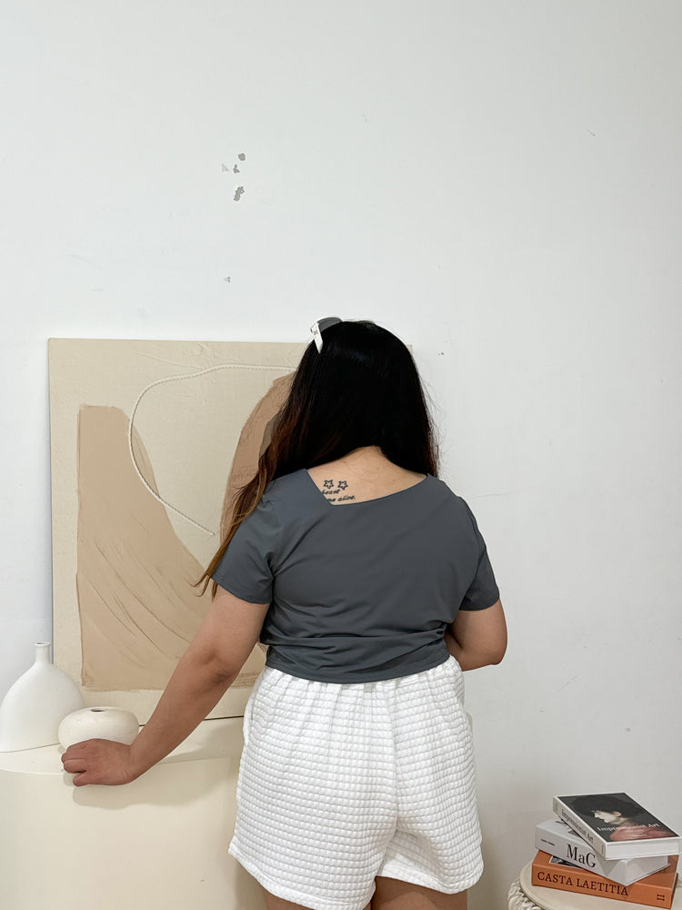 Sonya Basic Slant Top (Grey)