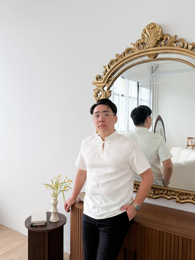 *PRE-LAUNCH EXCLUSIVE* Moon-White Tang Zhuang Top