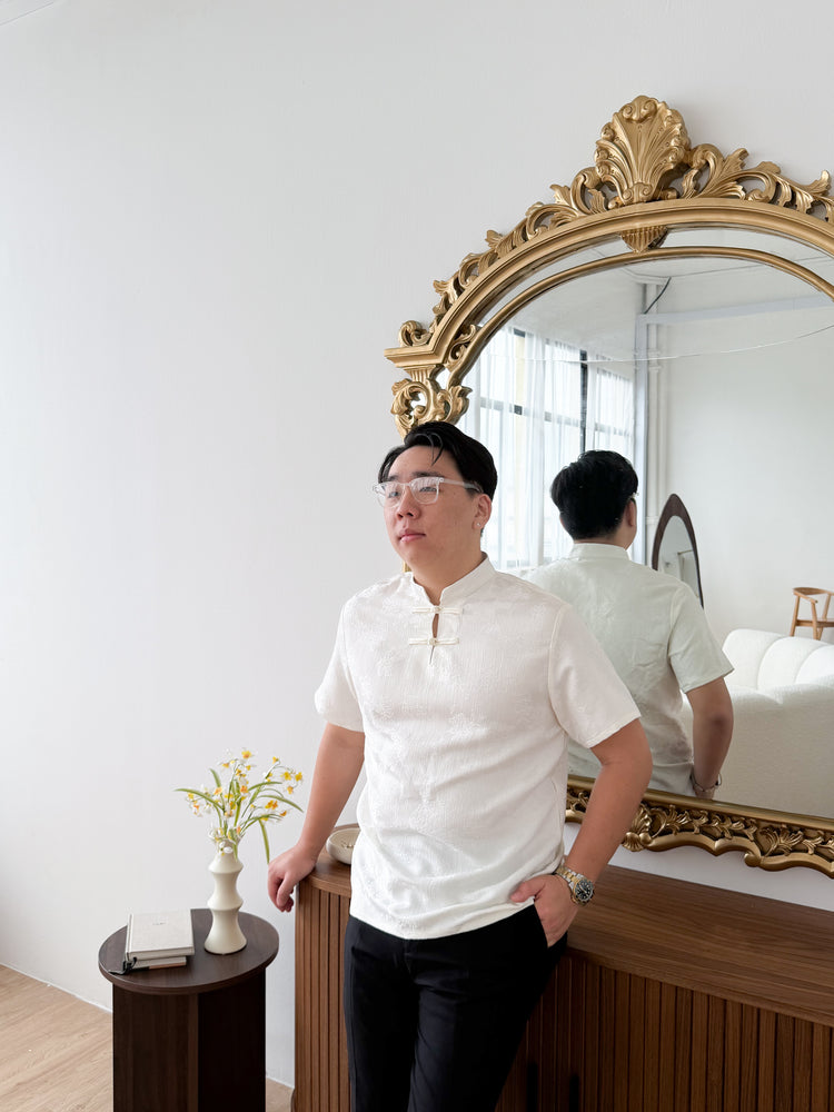 *PRE-LAUNCH EXCLUSIVE* Moon-White Tang Zhuang Top