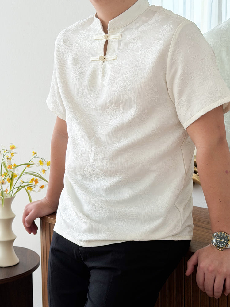 *PRE-LAUNCH EXCLUSIVE* Moon-White Tang Zhuang Top
