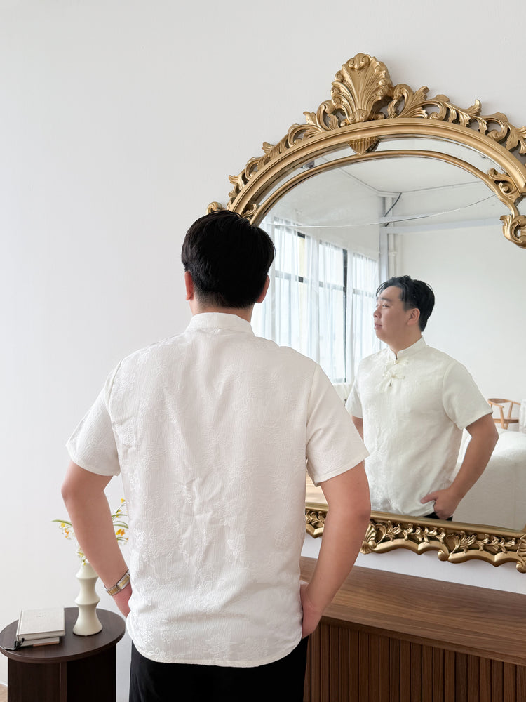 *PRE-LAUNCH EXCLUSIVE* Moon-White Tang Zhuang Top