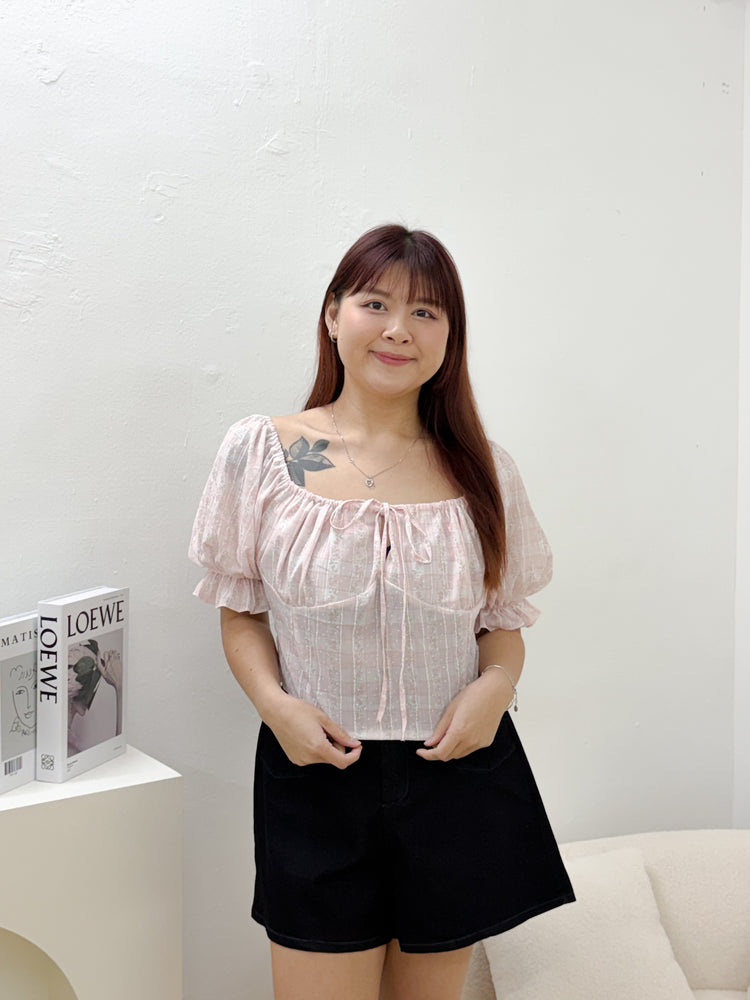 Floral Ribbon Top (Pink) – Therebelplus